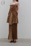 OUDE WAAG Washing Cowboy Deolition Dress OW-23SS-DS03 reddish brown